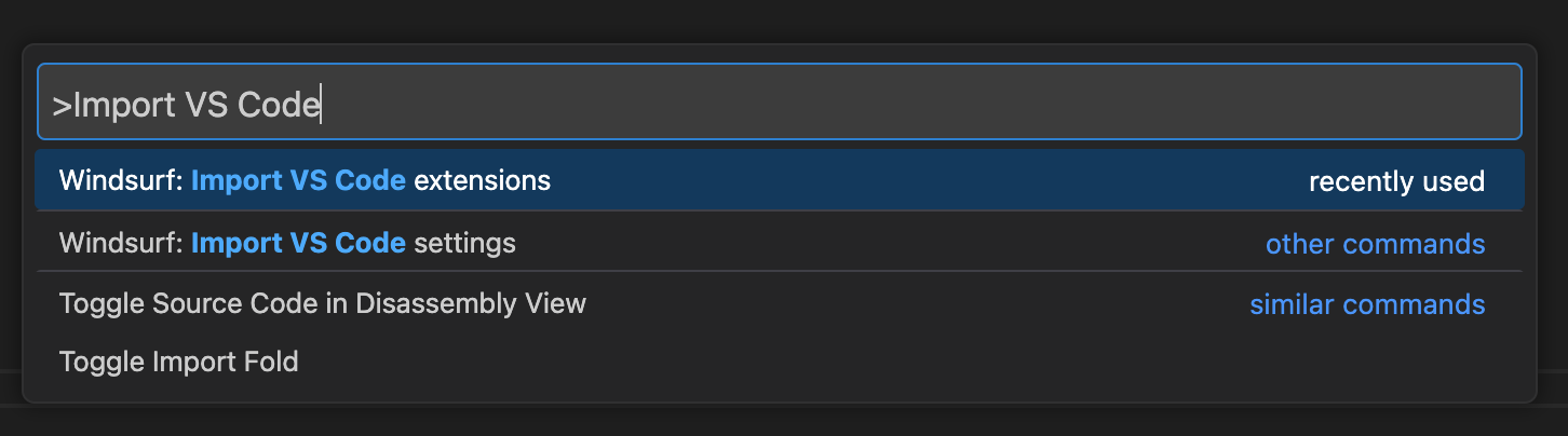 VS Code import